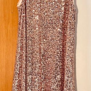 NWT GB rose gold sequined dress sz Small